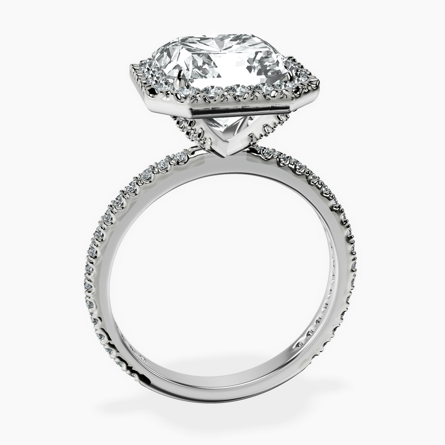 18kt White Gold Klarissa Halo Lab Diamond Eternity Ring side right image one
