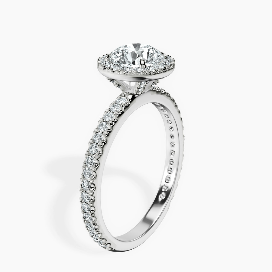 Platinum Klarissa Halo Lab Diamond Eternity Ring standing product image one