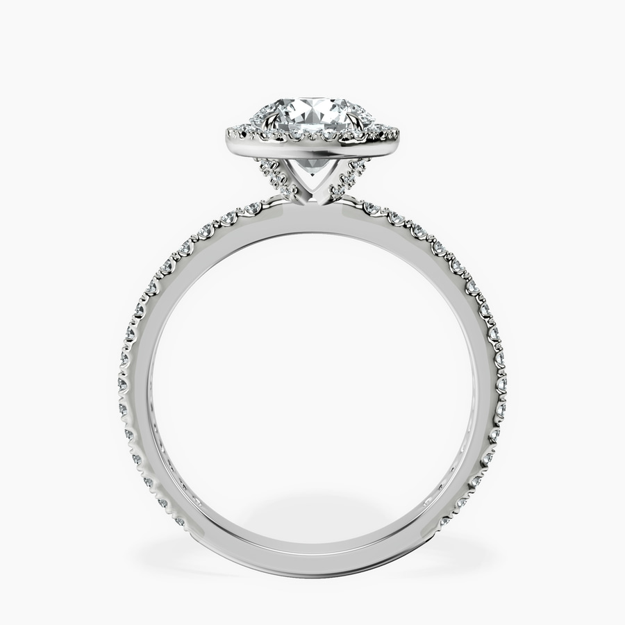 Platinum Klarissa Halo Lab Diamond Eternity Ring side right image one