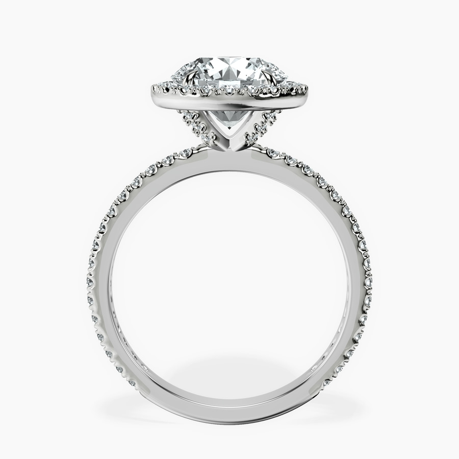 Platinum Klarissa Halo Lab Diamond Eternity Ring side right image one