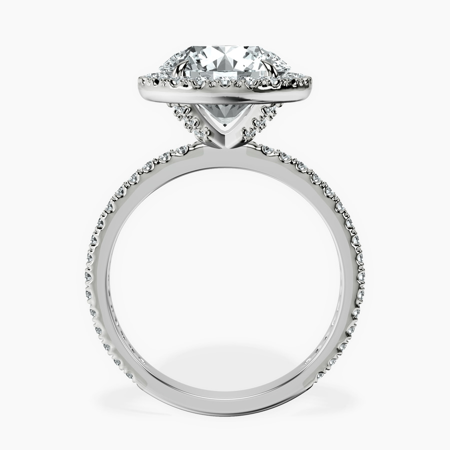 Platinum Klarissa Halo Lab Diamond Eternity Ring side right image one