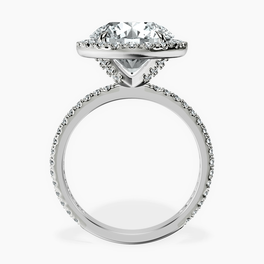 Platinum Klarissa Halo Lab Diamond Eternity Ring side right image one
