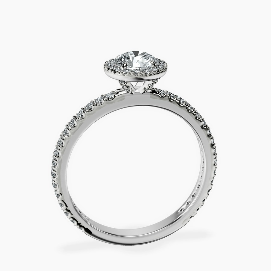 Platinum Klarissa Halo Lab Diamond Eternity Ring side right image one
