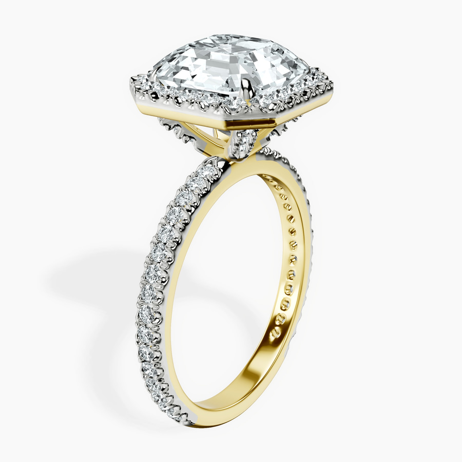 14kt Yellow Gold Klarissa Halo Lab Diamond Eternity Ring standing product image one