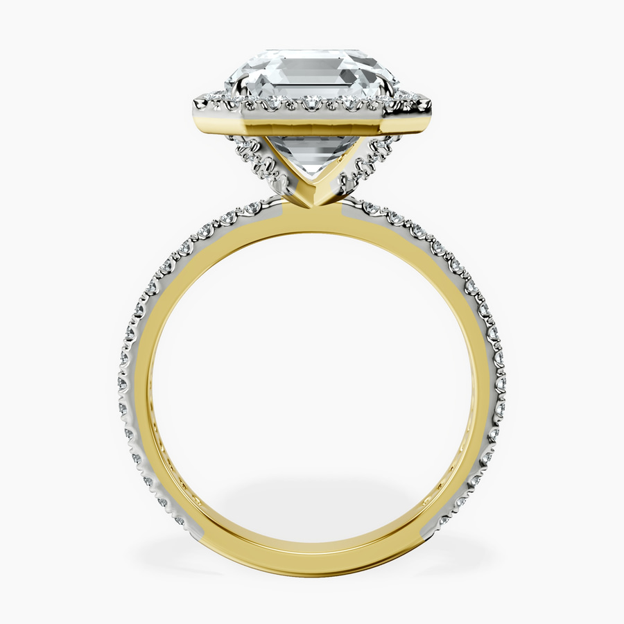 14kt Yellow Gold Klarissa Halo Lab Diamond Eternity Ring side right image one