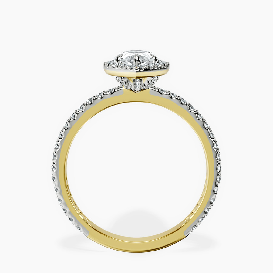 14kt Yellow Gold Klarissa Halo Lab Diamond Eternity Ring side right image one