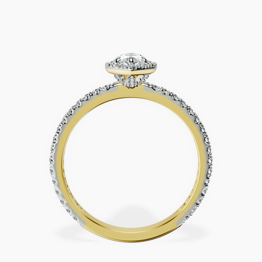 14kt Yellow Gold Klarissa Halo Lab Diamond Eternity Ring side right image one