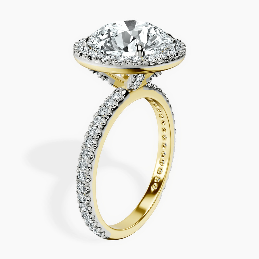 14kt Yellow Gold Klarissa Halo Lab Diamond Eternity Ring standing product image one