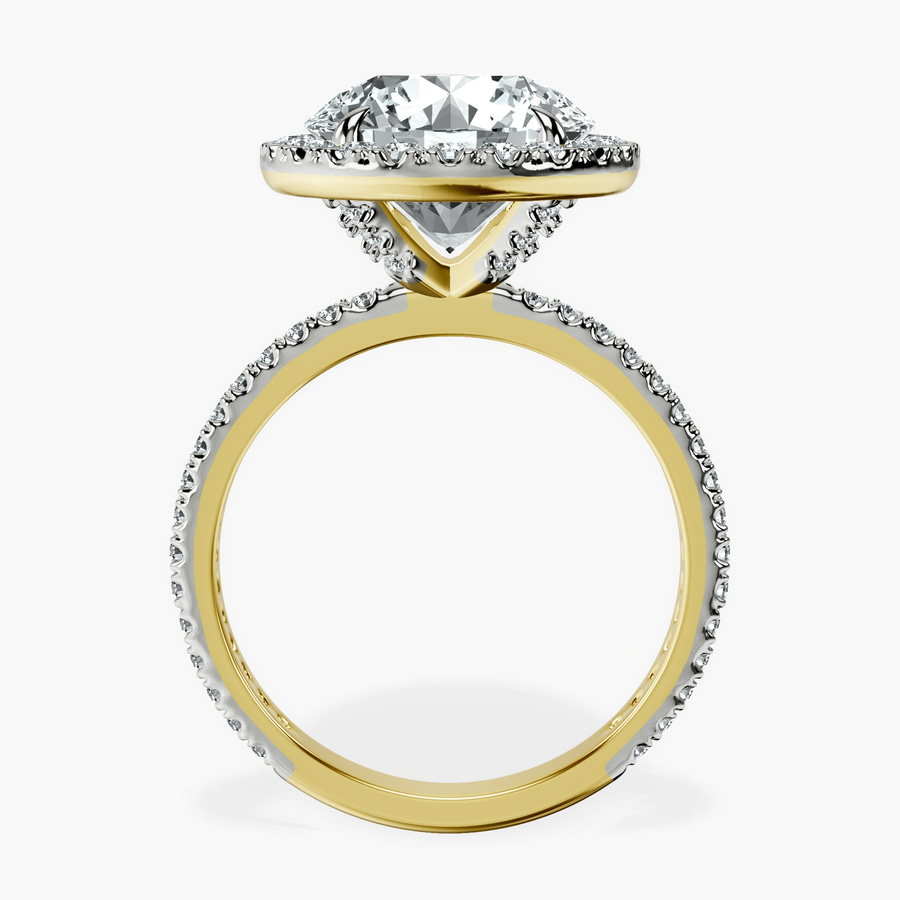 14kt Yellow Gold Klarissa Halo Lab Diamond Eternity Ring side right image one