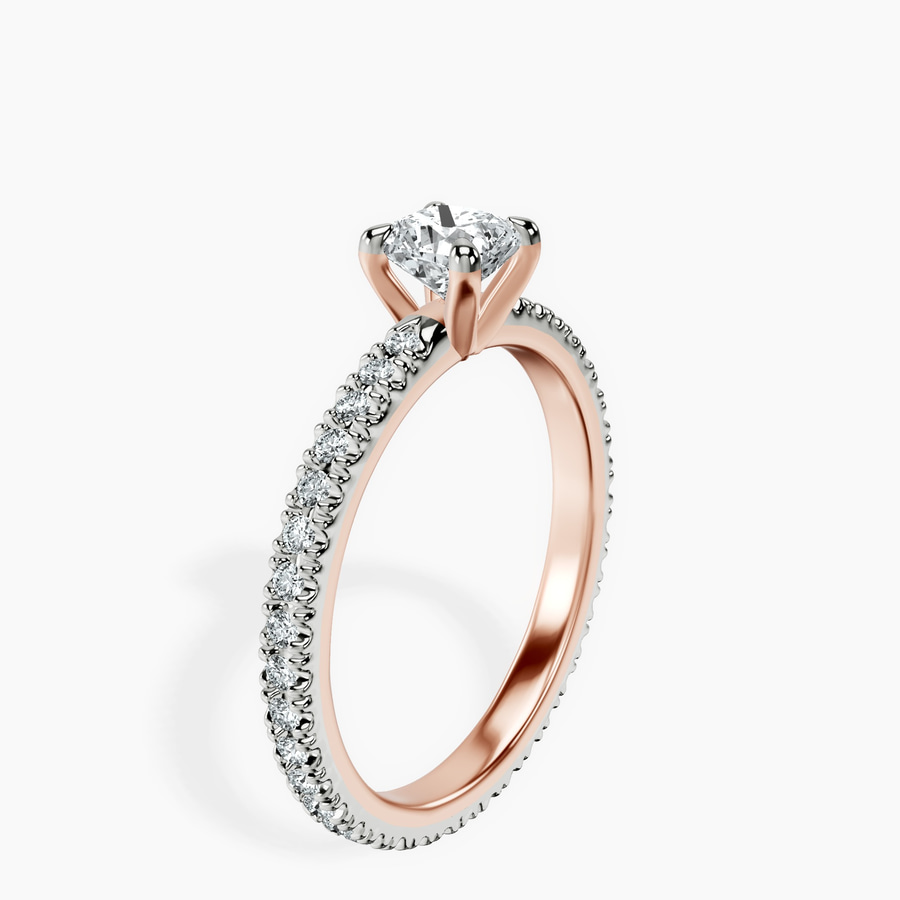 14kt Rose Gold Claire Full Eternity Lab Diamond Ring standing product image one