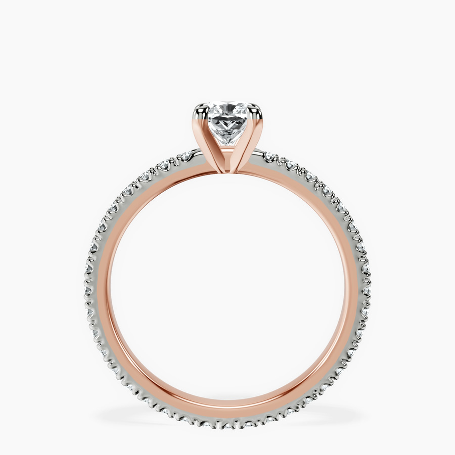14kt Rose Gold Claire Full Eternity Lab Diamond Ring side right image one