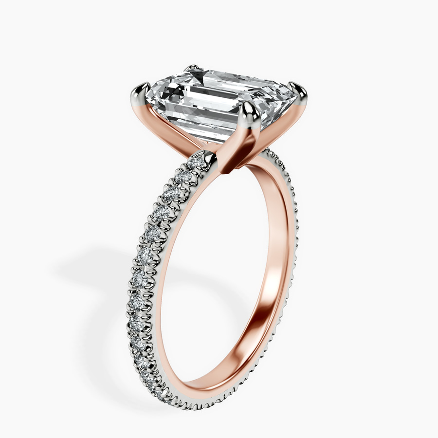 14kt Rose Gold Claire Full Eternity Lab Diamond Ring standing product image one
