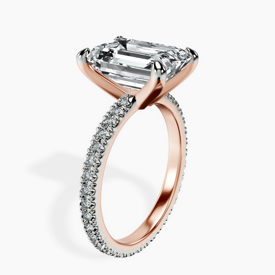 18kt Rose Gold Claire Full Eternity Lab Diamond Ring standing product image one