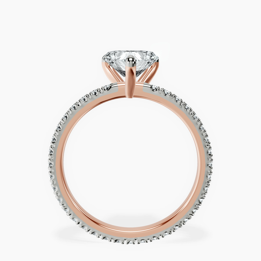 10kt Rose Gold Claire Full Eternity Lab Diamond Ring side right image one