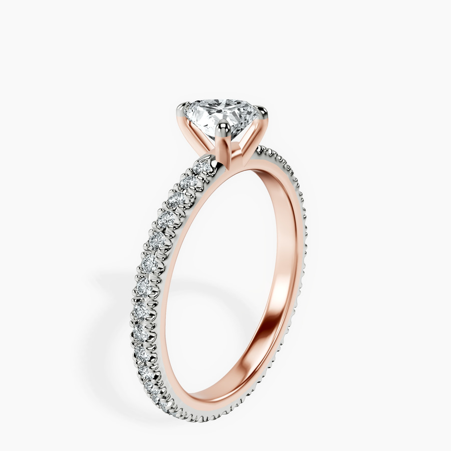 10kt Rose Gold Claire Full Eternity Lab Diamond Ring standing product image one