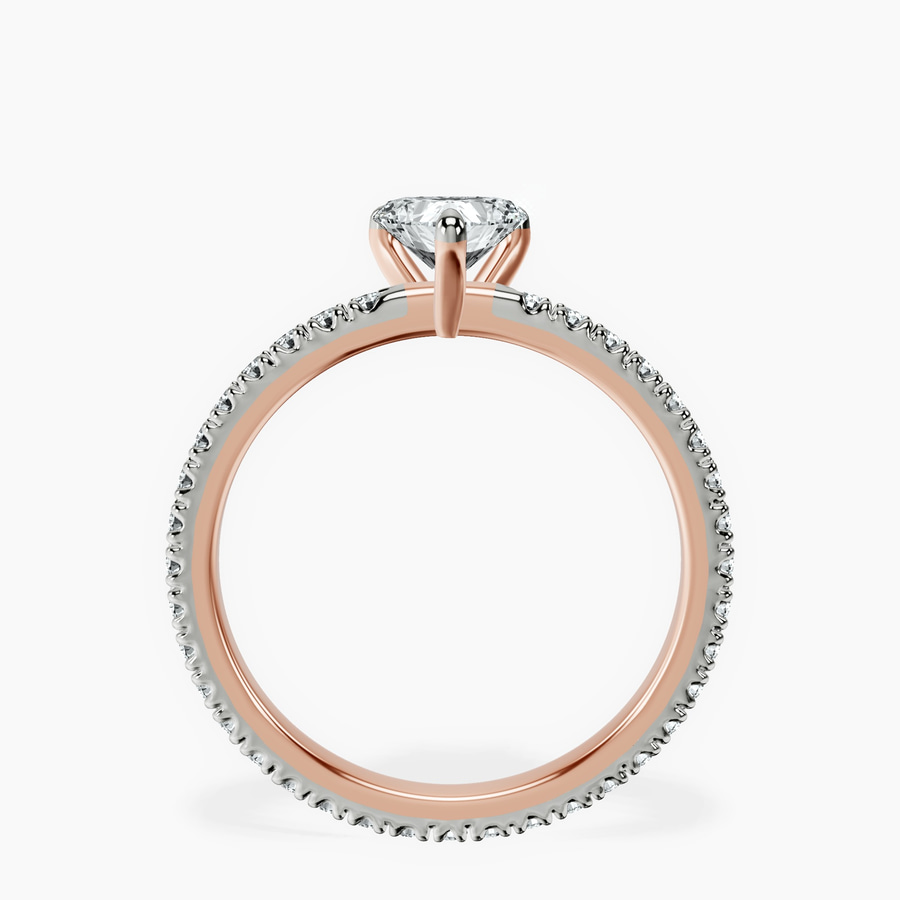 10kt Rose Gold Claire Full Eternity Lab Diamond Ring side right image one