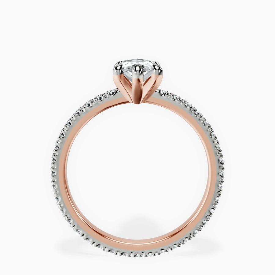 14kt Rose Gold Claire Full Eternity Lab Diamond Ring side right image one