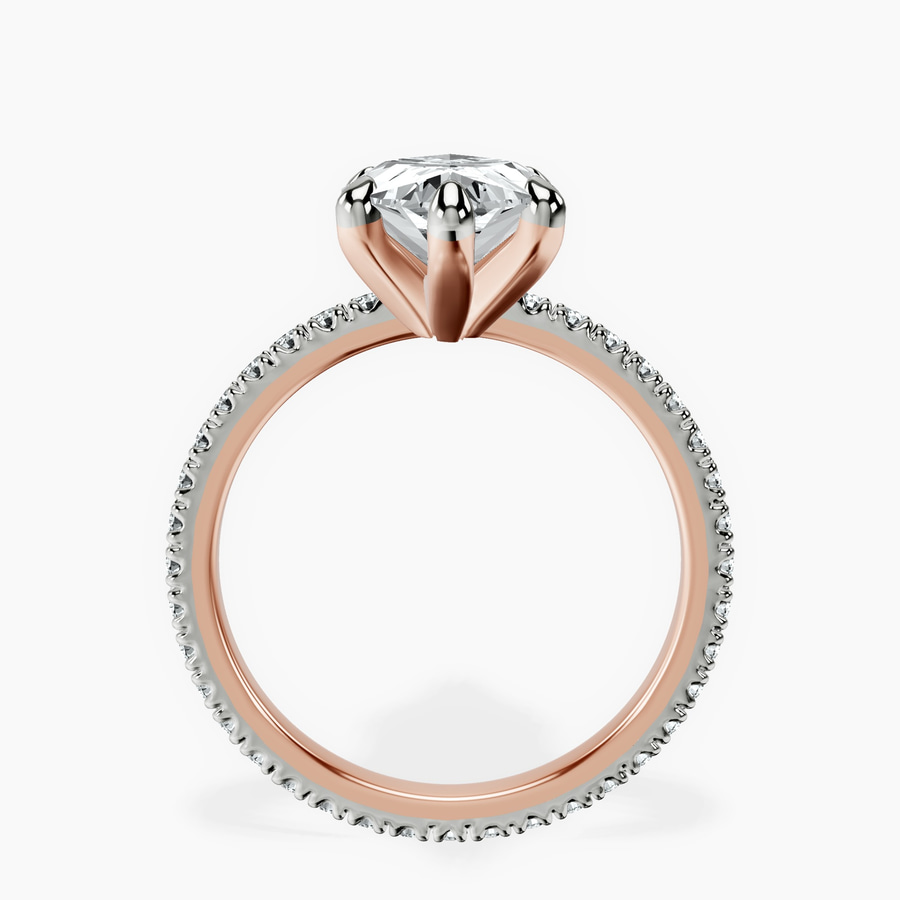 14kt Rose Gold Claire Full Eternity Lab Diamond Ring side right image one