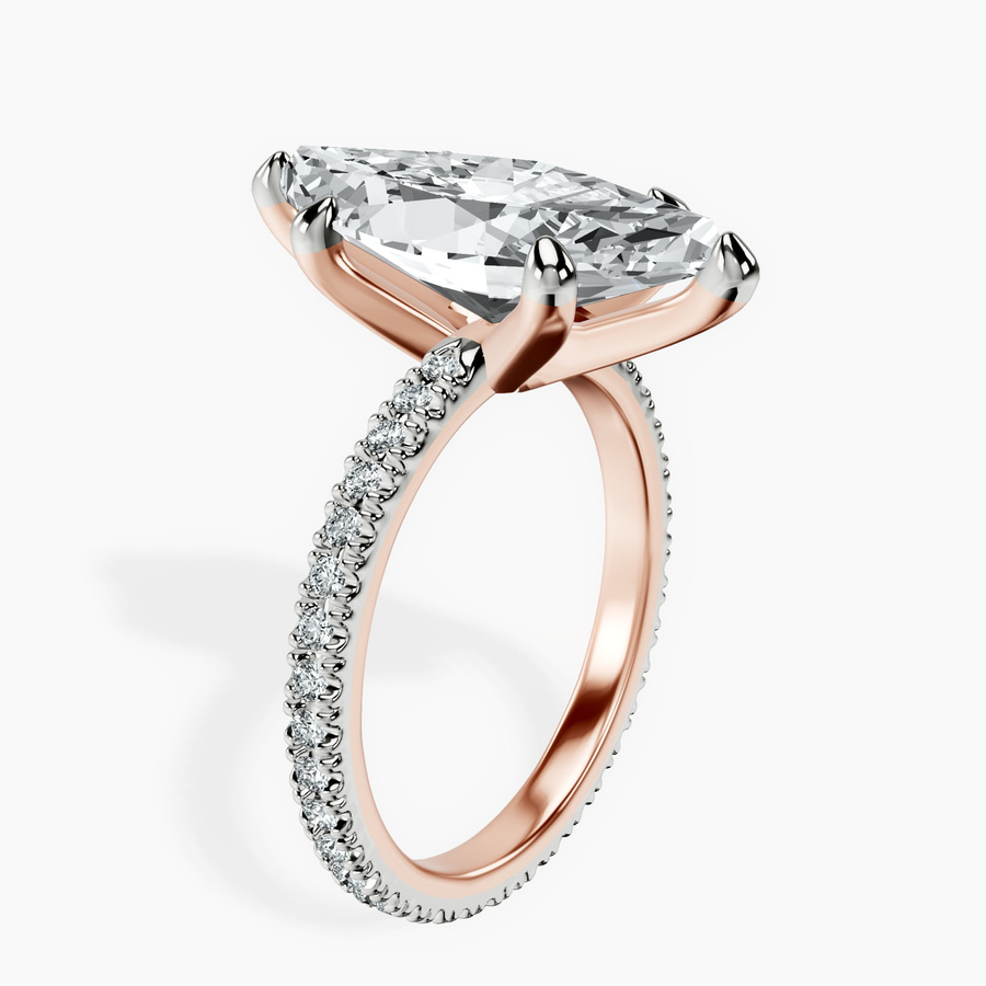 14kt Rose Gold Claire Full Eternity Lab Diamond Ring standing product image one