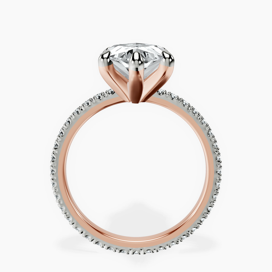 14kt Rose Gold Claire Full Eternity Lab Diamond Ring side right image one
