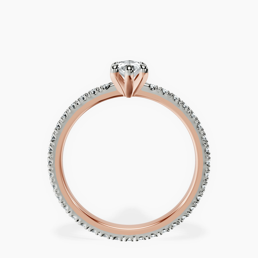 10kt Rose Gold Claire Full Eternity Lab Diamond Ring side right image one