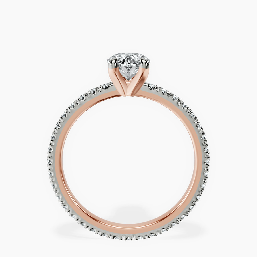 14kt Rose Gold Claire Full Eternity Lab Diamond Ring side right image one