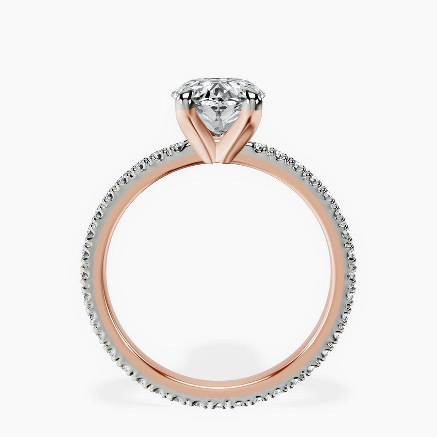 14kt Rose Gold Claire Full Eternity Lab Diamond Ring side right image one