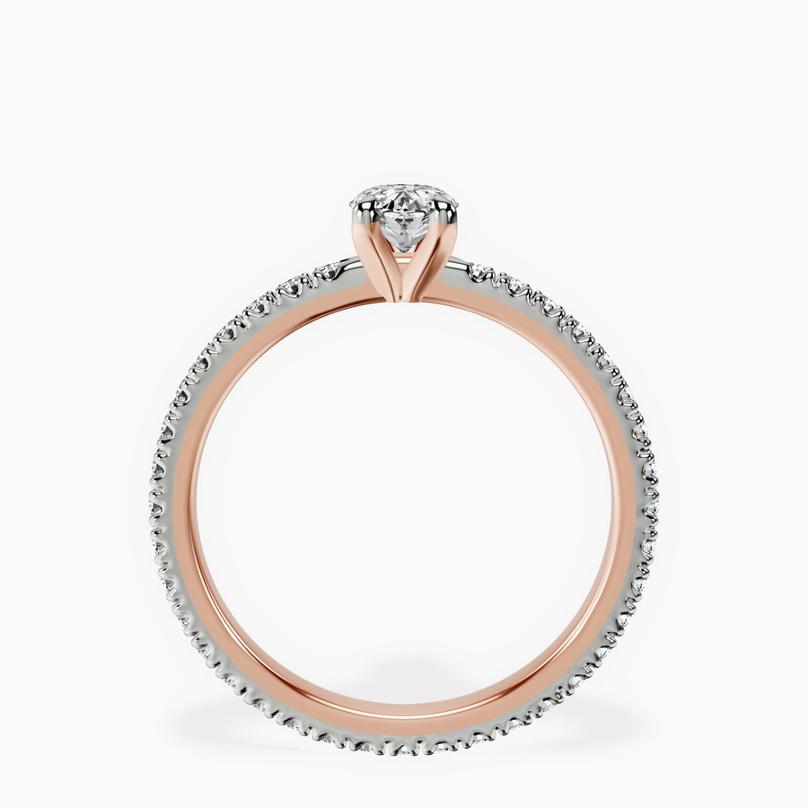 14kt Rose Gold Claire Full Eternity Lab Diamond Ring side right image one