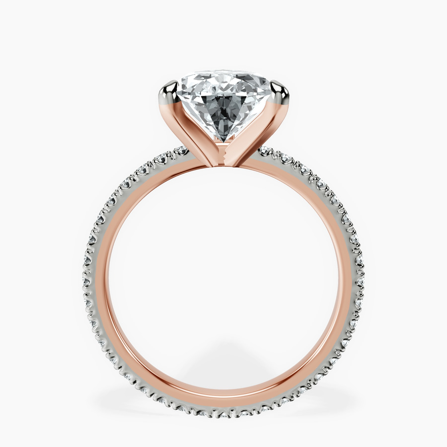 14kt Rose Gold Claire Full Eternity Lab Diamond Ring side right image one