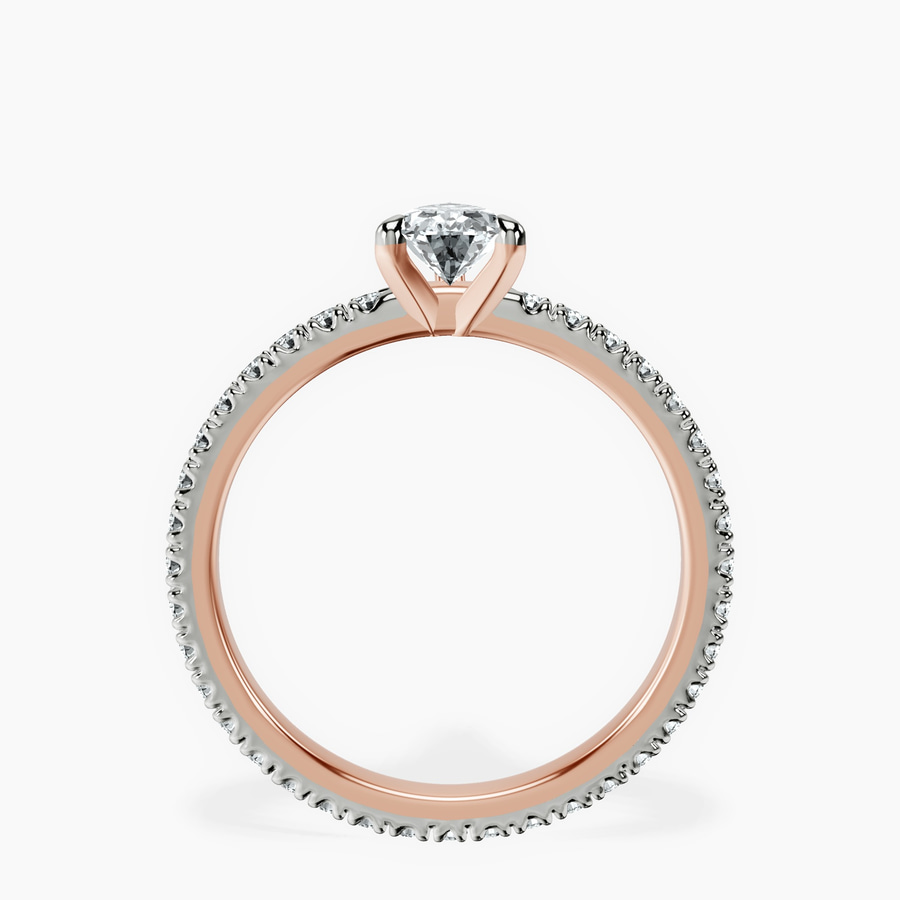 14kt Rose Gold Claire Full Eternity Lab Diamond Ring side right image one