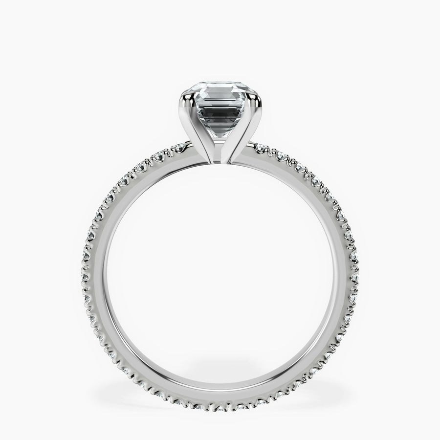 Platinum Claire Full Eternity Lab Diamond Ring side right image one