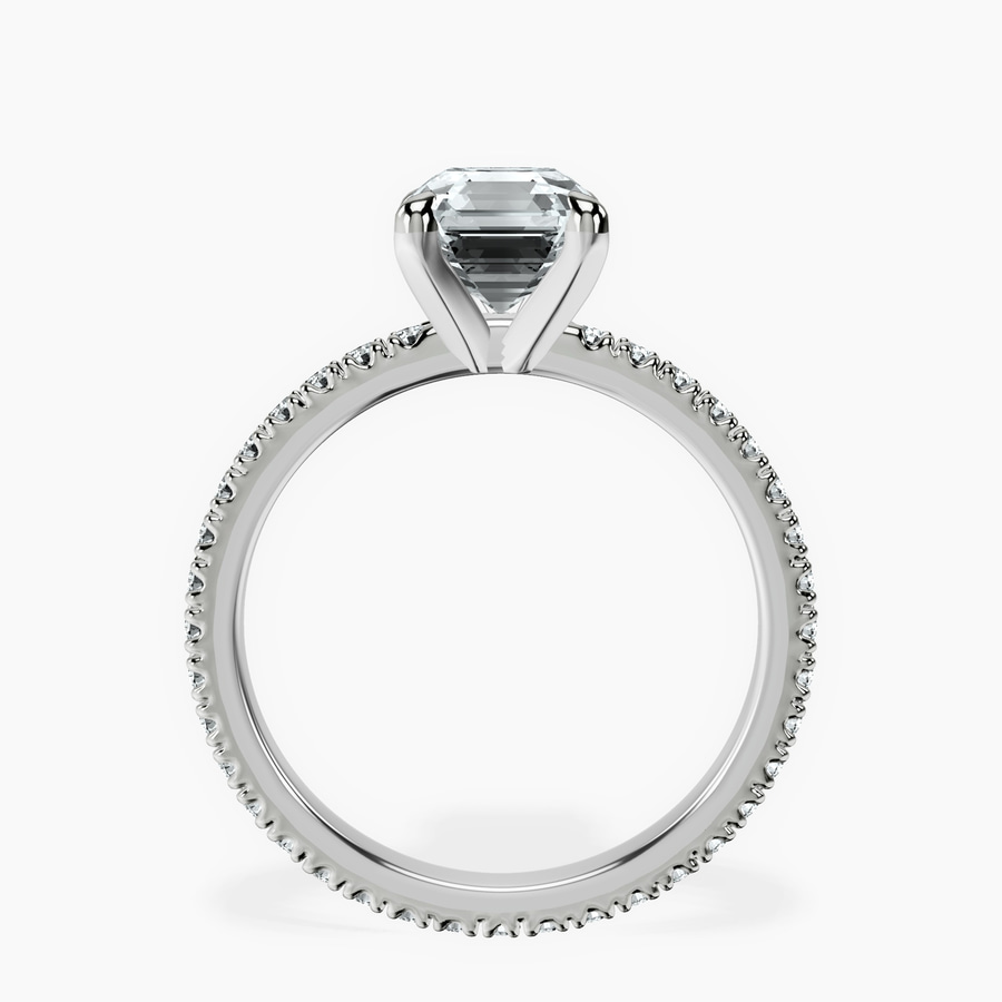 Platinum Claire Full Eternity Lab Diamond Ring side right image one
