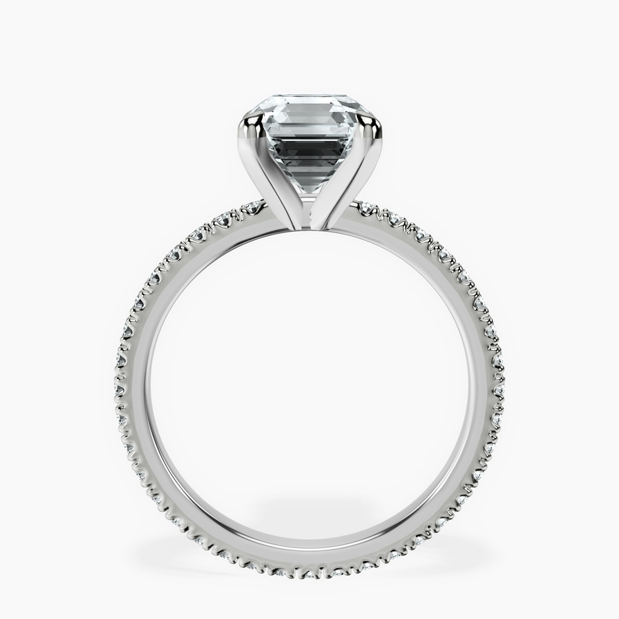 10kt White Gold Claire Full Eternity Lab Diamond Ring side right image one