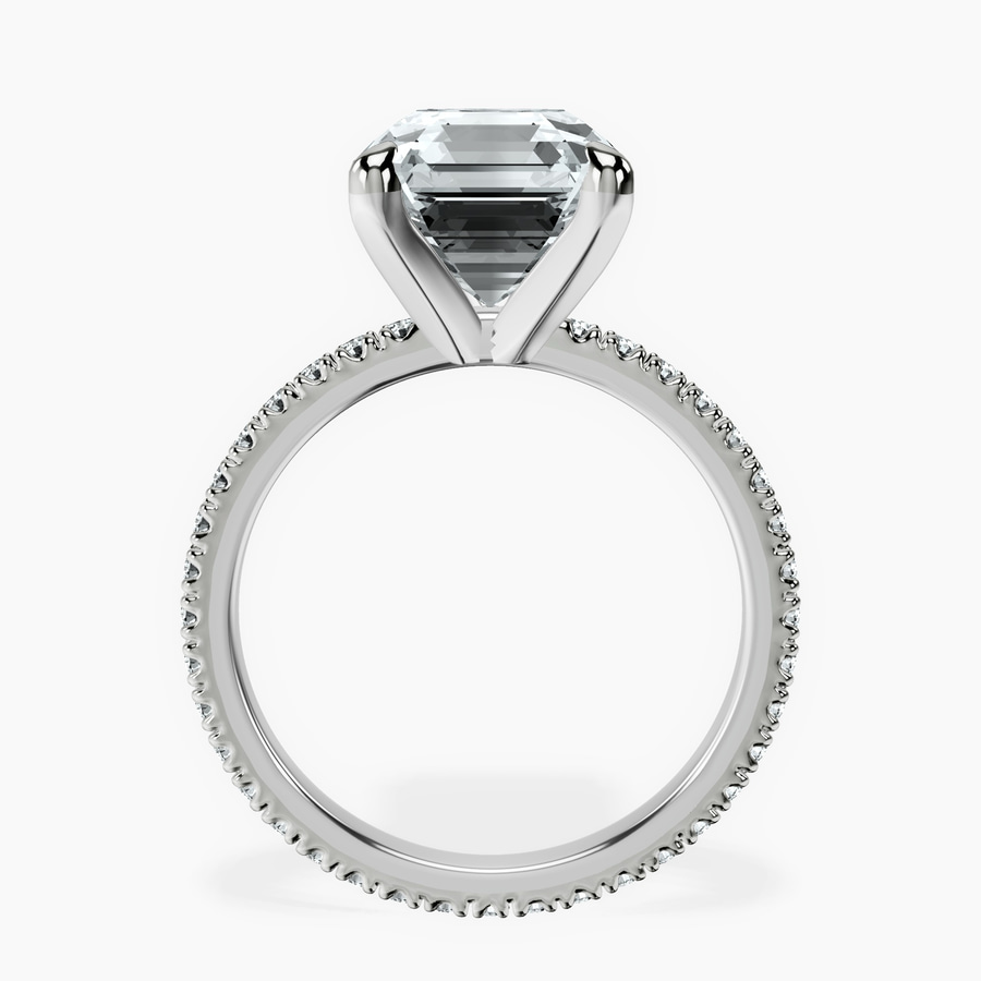 Platinum Claire Full Eternity Lab Diamond Ring side right image one