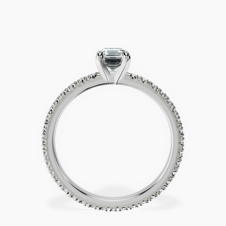 Platinum Claire Full Eternity Lab Diamond Ring side right image one