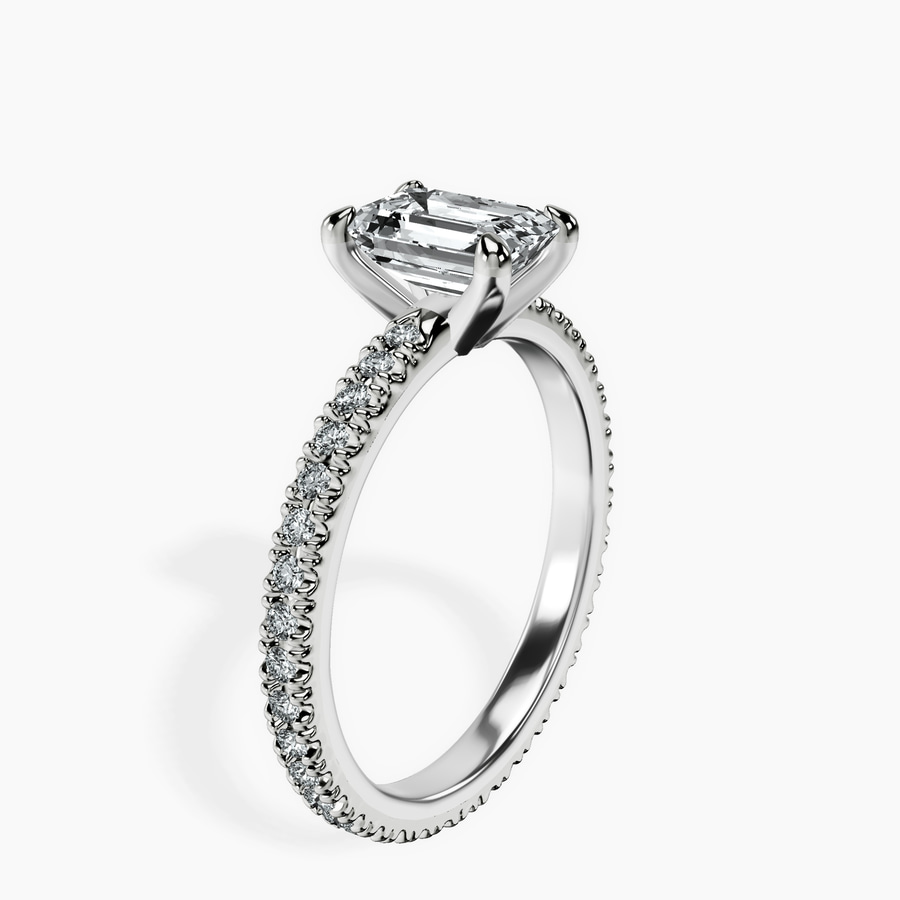 10kt White Gold Claire Full Eternity Lab Diamond Ring standing product image one