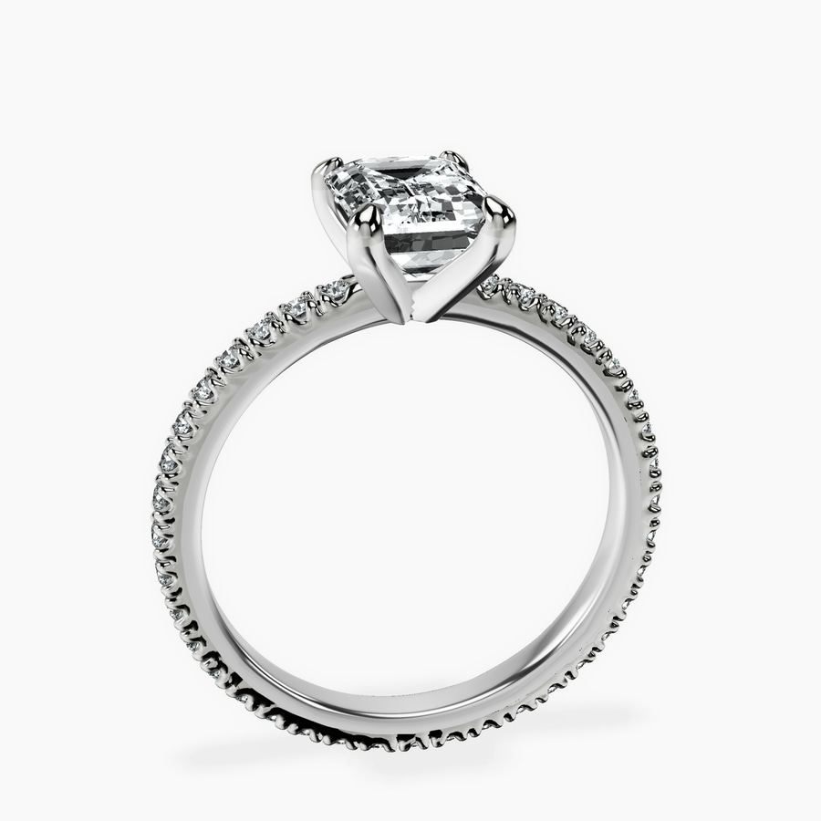 Platinum Claire Full Eternity Lab Diamond Ring side right image one