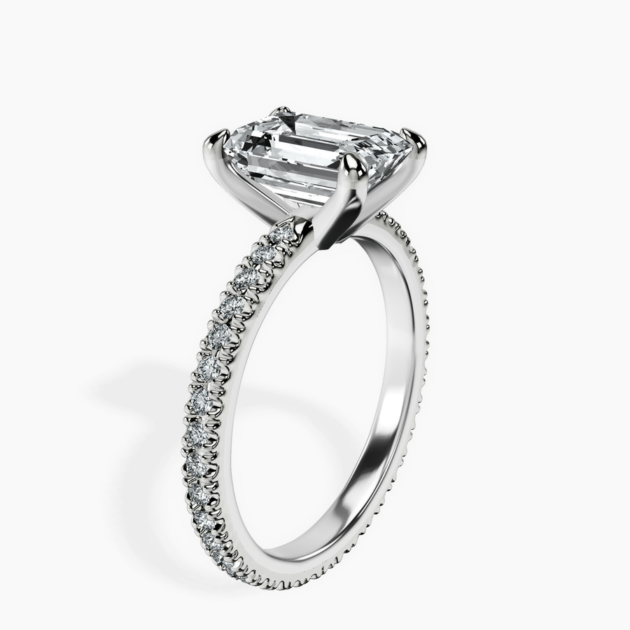 10kt White Gold Claire Full Eternity Lab Diamond Ring standing product image one