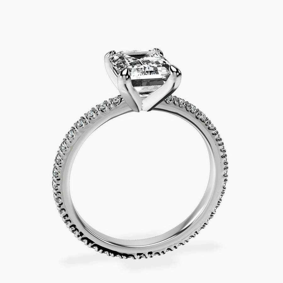 10kt White Gold Claire Full Eternity Lab Diamond Ring side right image one