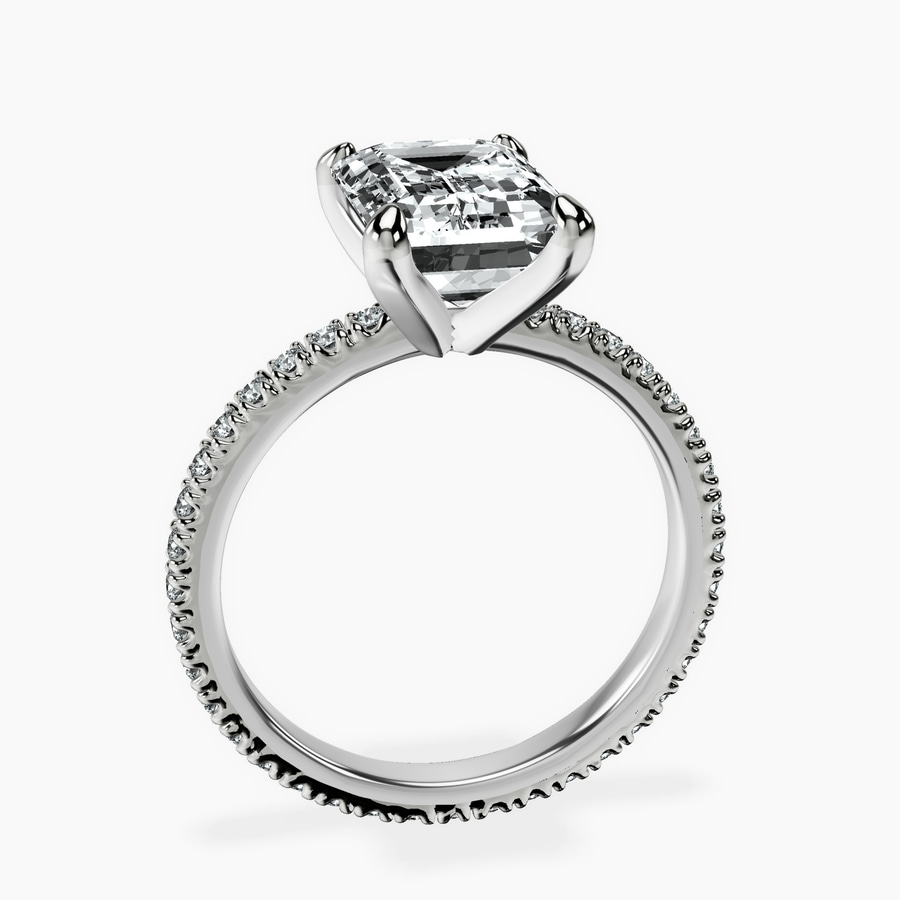 14kt White Gold Claire Full Eternity Lab Diamond Ring side right image one