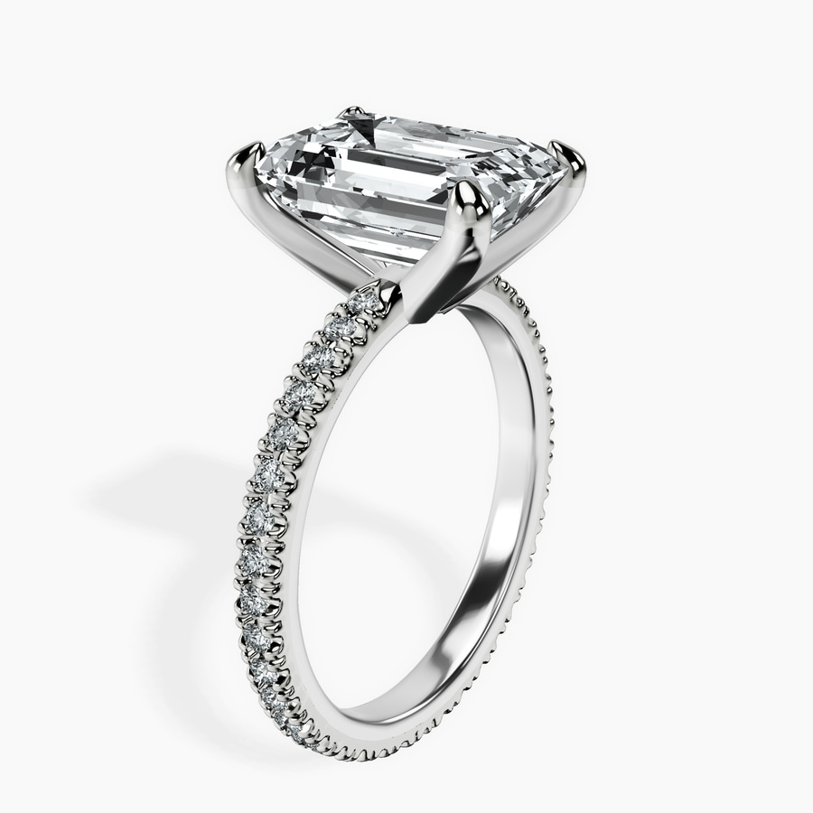 10kt White Gold Claire Full Eternity Lab Diamond Ring standing product image one