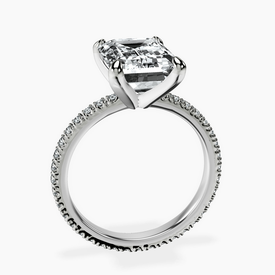 10kt White Gold Claire Full Eternity Lab Diamond Ring side right image one