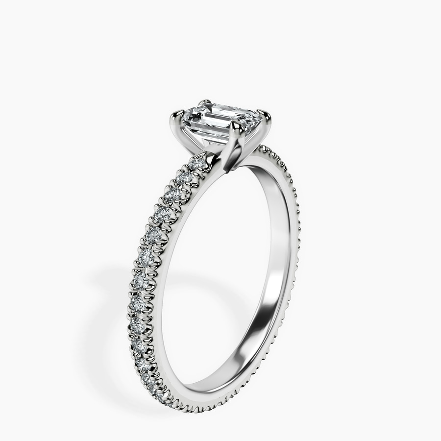 14kt White Gold Claire Full Eternity Lab Diamond Ring standing product image one