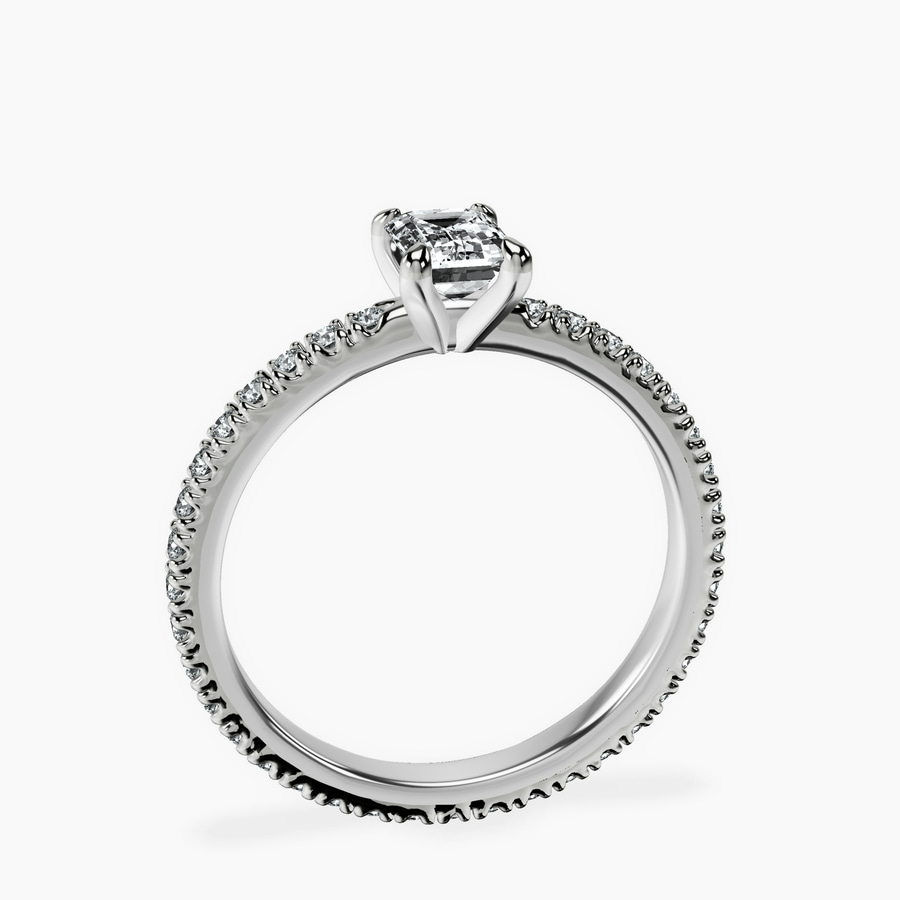 14kt White Gold Claire Full Eternity Lab Diamond Ring side right image one