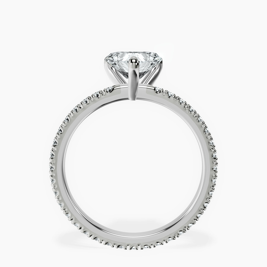 10kt White Gold Claire Full Eternity Lab Diamond Ring side right image one