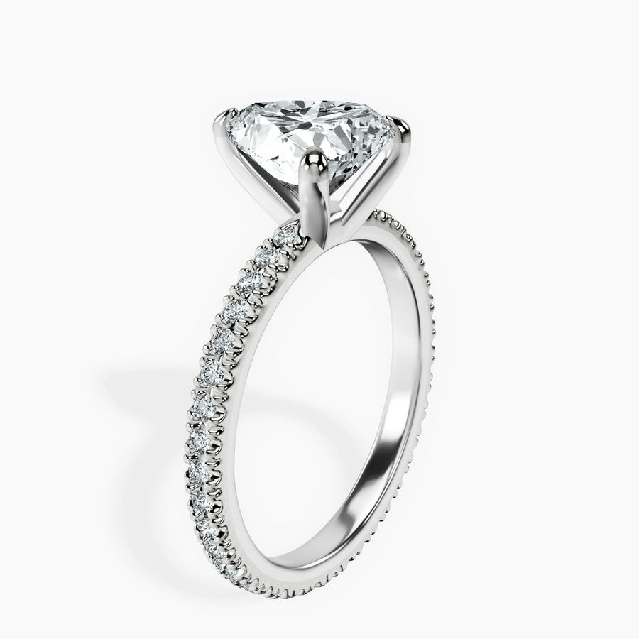 10kt White Gold Claire Full Eternity Lab Diamond Ring standing product image one