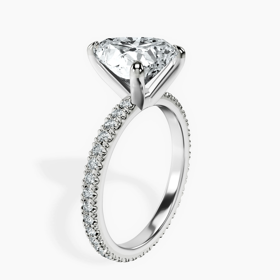 10kt White Gold Claire Full Eternity Lab Diamond Ring standing product image one