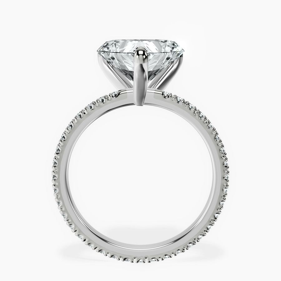 10kt White Gold Claire Full Eternity Lab Diamond Ring side right image one