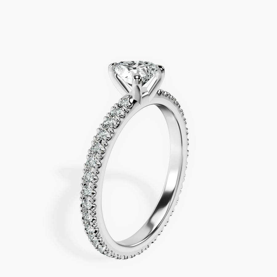 Platinum Claire Full Eternity Lab Diamond Ring standing product image one