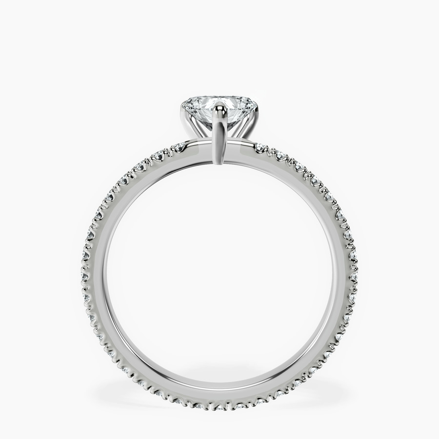 Platinum Claire Full Eternity Lab Diamond Ring side right image one